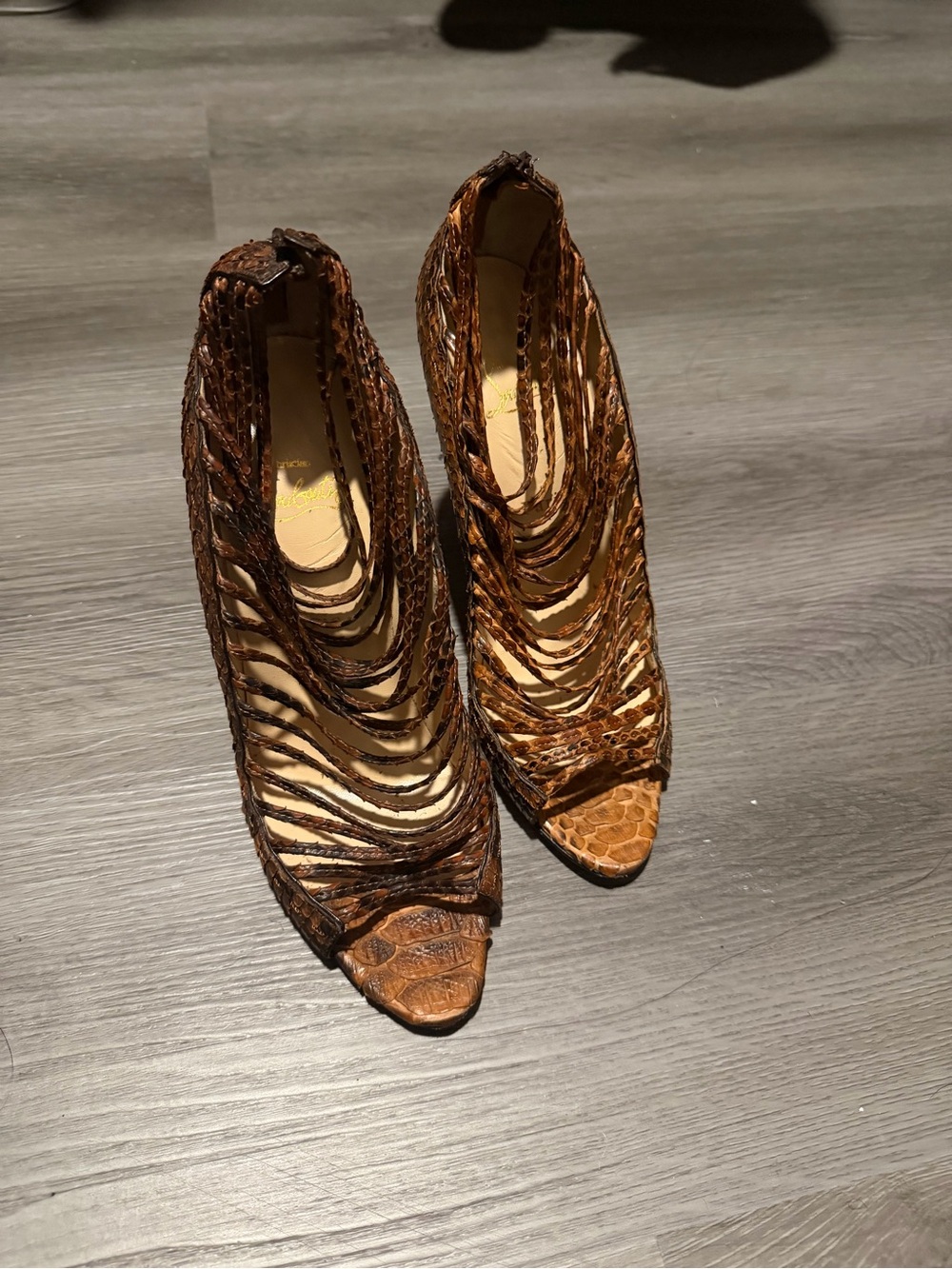 Christian Louboutin snake skin